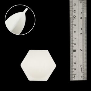 Spartan Hexagonal Float 50mm shown next to metal ruler